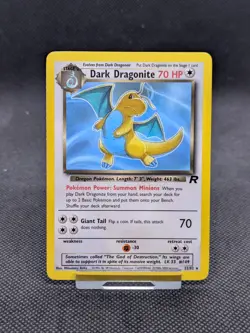 Dark Dragonite 22/82 Non Holo Team Rocket Set Rare Pokemon WOTC LP-NM - Image 1