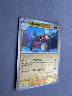 Pokemon TCG * SV Obsidian Flames * 68/197 Eelektrik REVERSE HOLO Common * NM - Image 2