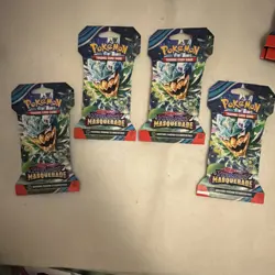 Pokemon TCG Scarlet & Violet Twilight Masquerade 9 Sleeved Booster Pack Lot - Image 3
