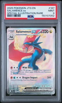 Pokemon TCG PSA 9 Salamence EX 187/159 SIR Journey Together - Image 3