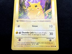1999 Pokemon Base Set: Pikachu Shadowless (58/102) Red Cheeks - Image 3