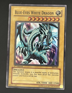 Yugioh Blue-Eyes White Dragon SKE-001 Super Rare 1st Edition - Image 1