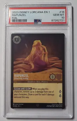 PSA 10 2023 Disney Lorcana Rapunzel Gifted Healing Cold Foil English First... - Image 1