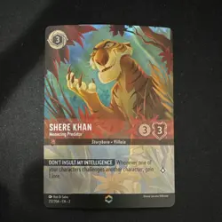 Disney Lorcana Shere Khan Enchanted Holo 212/204 Rise of the Floodborn MINT - Image 1