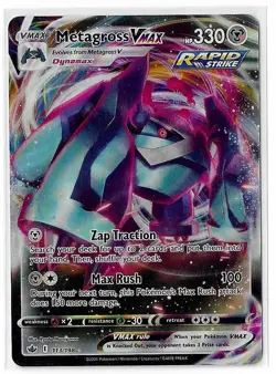 Metagross VMAX - 113/198 - Pokemon Chilling Reign Sword & Shield Rare Card NM - Image 1