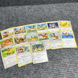 15x Eevee Lot Unique Art Common Eevee Cards Pokemon TCG - Image 1