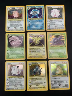 Vintage Holo Rare Pokemon Cards WOTC 1999/2000 - Base Set 2, Fossil Jungle MP/HP - Image 1
