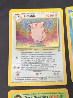 Vintage Holo Rare Pokemon Cards WOTC 1999/2000 - Base Set 2, Fossil Jungle MP/HP - Image 2