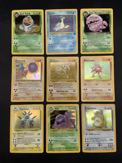 Vintage Pokemon Cards Rare Holo Lot WOTC MP/HP Hitmonlee, Hitmonchan, Hitmontop - Image 1