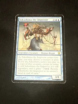 MTG Sakashima the Impostor- DAMAGED -Saviors of Kamigawa Magic Card #053 - Image 1