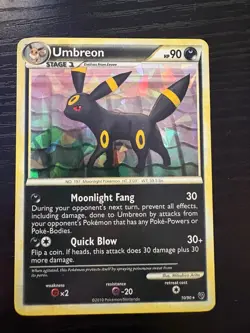 🔥Cracked Ice Umbreon 10/90🔥 Rare Holo Pokemon Card LP - Image 1