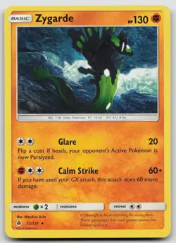 Zygarde (72) 72/131 SM - Forbidden Light Rare Pokemon TCG Card - Image 1