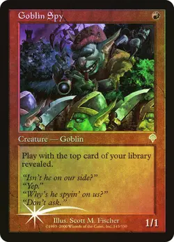 MTG FOIL Goblin Spy - Invasion #145 - Image 1