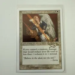 1x Worship 7th Edition NM White Rare SIGNED MAGIC MTG Free Shipping - Image 1