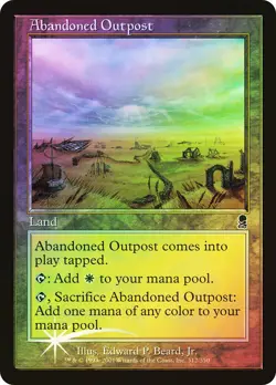 MTG FOIL Abandoned Outpost - Odyssey #312 - Image 1