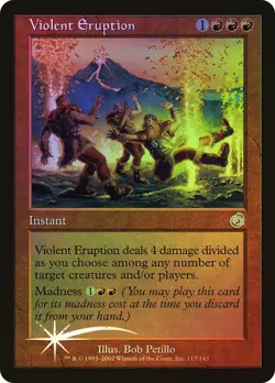 MTG FOIL Violent Eruption - Torment #117 - Image 1