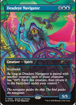 Deadeye Navigator: Spongebob MTG Secret Lair Promo RAINBOW FOIL - Image 1