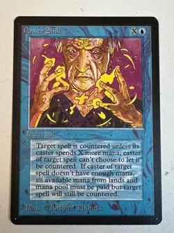 Magic the Gathering MTG Beta Power Sink NM- (Beta Bob) - Image 1