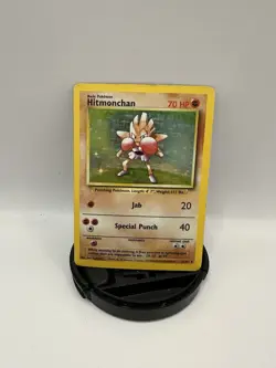 Pokemon TCG Hitmonchan 7/102 Base Set Holo Rare 70 HP 1999 Card Stock - Image 1