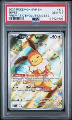 2025 POKEMON SVP EN-SV BLACK STAR PROMO #173 EEVEE PSA 10 - Image 1