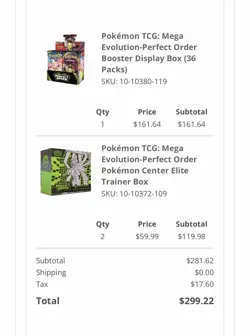 Pokemon TCG Perfect Order Pokemon Center ETB x2 & Booster Box x1 BUNDLE- PRESALE - Image 1