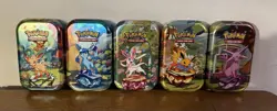 Pokemon Prismatic Evolutions Mini Tin Lot Of 5 Empty Tins - Image 1