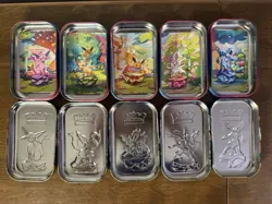 Pokemon Prismatic Evolutions Mini Tin Lot Of 5 Empty Tins - Image 3