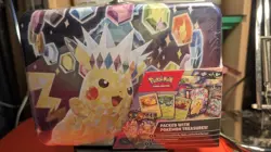 SEALED Surging Sparks Collectors Chest Lunchbox Tin Pokemon TCG - Image 1