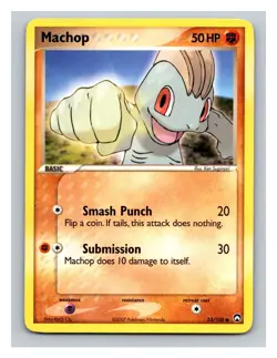 Machop #53/108 Power Keepers Pokemon Trading Card TCG Nintendo 2007 - Image 1
