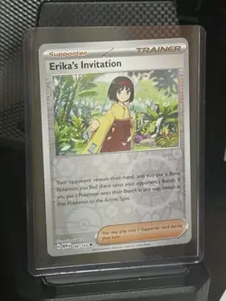 Pokemon Erika's Invitation 160/165 Scarlet & Violet 151 Trainer Reverse Holo - Image 1