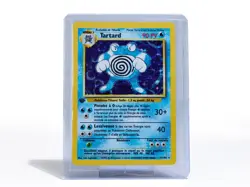 POKEMON TARTARD Poliwrath 1st Ed FRENCH HOLO RARE Creased MP #13 13/102 TCG M49 - Image 4