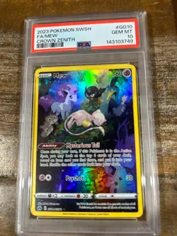 Pokemon 2023 SWSH Crown Zenith Full Art MEW #GG10 PSA 10 Gem Mint RARE - Image 1