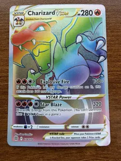 Charizard VSTAR Pokemon 2022 SWSH Brilliant Stars Rainbow Secret Rare 174/172 NM - Image 1
