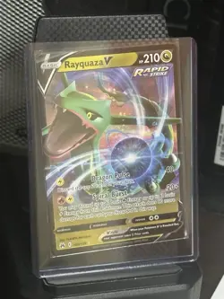 Pokemon Rayquaza V Crown Zenith Rapid Strike Holo Basic 210 HP 100/159 - Image 1