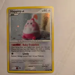 Pokemon Happiny Pop Series 8 014/017 Holo SWIRLS 60 HP 2008 - Image 1