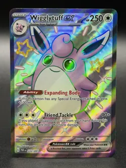 Wigglytuff ex 222/091 Sv: Paldean Fates Holo Pokemon TCG Full Art - NM - Image 1