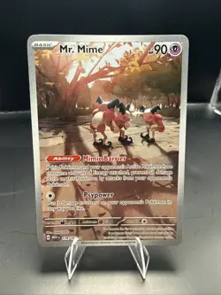 Pokemon TCG Mr. Mime 179/165 Scarlet & Violet 151 Illustration Rare Near Mint - Image 3