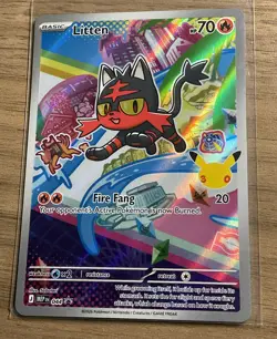 Litten 044 Pokemon First Partner Illustration Black Star Promo - Image 1