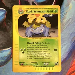 Pokemon Dark Venusaur #7 Best of Game Promo Regular 70 HP 2003 TCG - Image 1