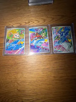 Pokemon First Partner Illustration Collections Rowlet 43 Litten 44 Popplio 45 - Image 1