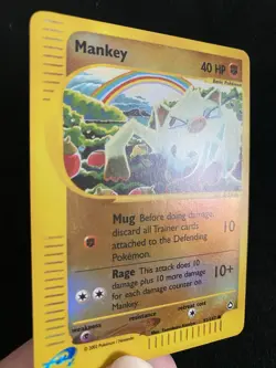 Pokemon TCG Reverse Holo Mankey Aquapolis 92/147 Common - Image 2