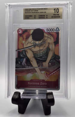 2022 One Piece ST01-013 Roronoa Zoro Straw Hat Crew Starter Deck BGS 10 - Image 1