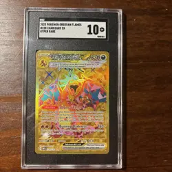 SGC 10 Pokemon Charizard EX 228/197 Obsidian Flames Hyper Rare Gold GEM MINT - Image 1