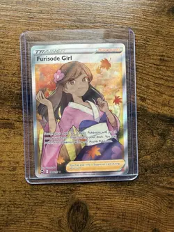 Pokemon Furisode Girl 190/195 Silver Tempest Trainer Full Art Ultra Rare Holo - Image 1