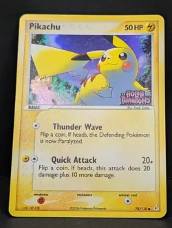 Pikachu 78/110 Holon Phantoms Reverse Holo Rare Pokemon TCG Nintendo LP - Image 3