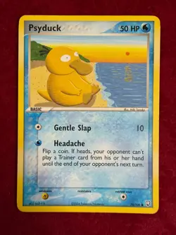 Pokemon TCG Psyduck Non-Holo 70/109, EX Team Rocket Returns (LP) - Image 1