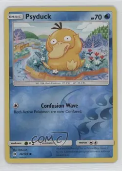 Psyduck Reverse Foil Pokemon Sun & Moon Base #28 - Image 1