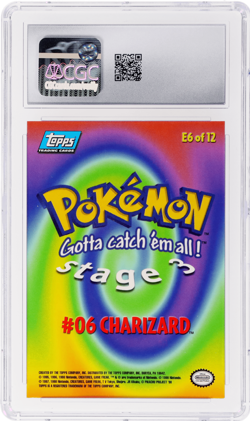 1999 Topps Pokemon Charizard Movie Edition Blue Logo #E6 CGC 10 - Image 2