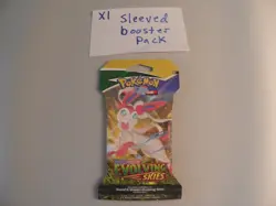Pokemon Sword & Shield Evolving Skies Sleeved Booster Pack Sylveon Art - Image 1