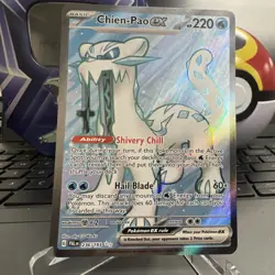 Pokemon Chien-Pao ex 236/193 Sv02 Paldea Evolved Full Art Ultra Rare Holo EX - Image 1